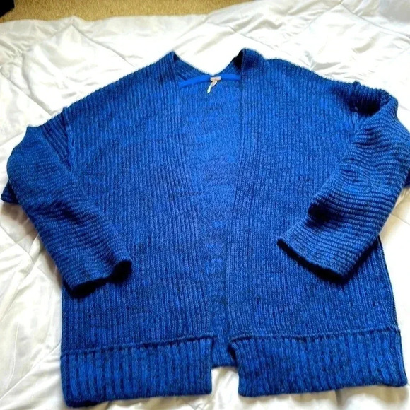 Free People Sweaters - Free people open front cardigan blue/black size medium